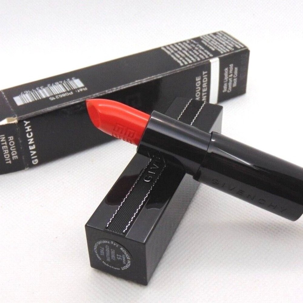 GIVENCHY ROUGE INTERDIT Satin Lipstick No.15 Orange Adrenaline 0.12oz/3.4g